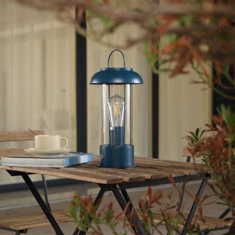 Lindby - Yvette Portable Tafellamp IP44 Blue
