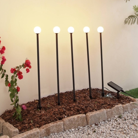 Lindby - Freydis Zonnecellamp w/Grondpin 5 pcs. Zwart