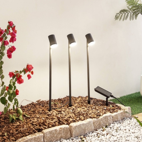 Lindby - Myric Zonnecellamp w/Grondpin 3 pcs. Zwart