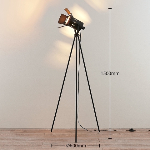 Lindby - Devon Vloerlamp Black