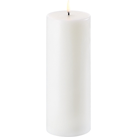 Uyuni Lighting - Pilaar Kaars LED w/shoulder 7,8x20 cm Nordic White