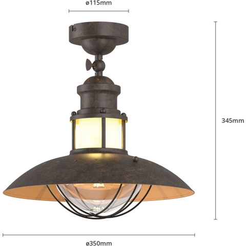 Lindby - Louisanne Hanglamp Rust