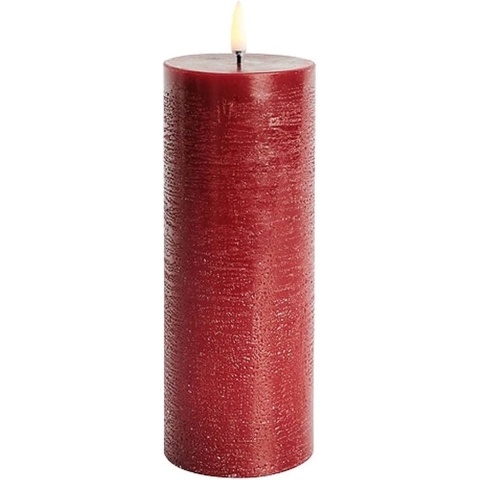 Uyuni Lighting - Pilaar Kaars LED 7,8x20,3 cm Rustic Red