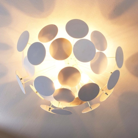 Lindby - Kinan Plafondlamp White/Chrome