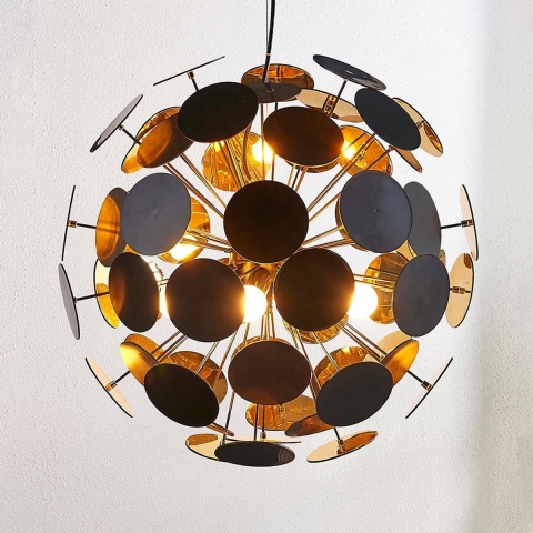 Lindby - Kinan Hanglamp Black/Gold