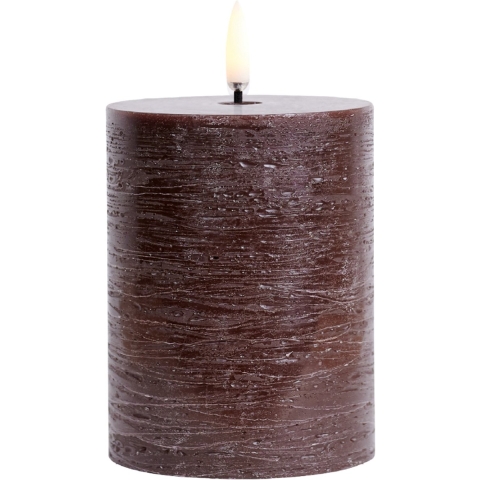 Uyuni Lighting - Pilaar Kaars LED 7,8x10,1 cm Rustic Brown