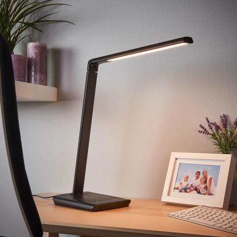 Lindby - Kuno LED Taffellamp USB Black