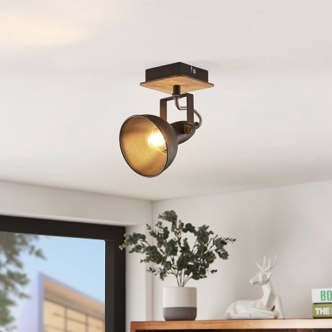 Lindby - Aylis Wandlamp Black/Wood