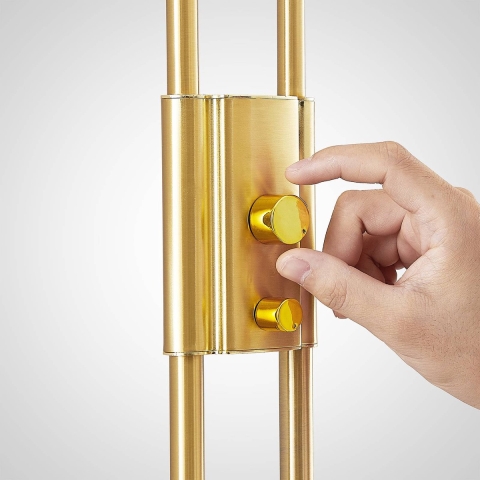 Lindby - Seppa LED Vloerlamp Round Matt Brass
