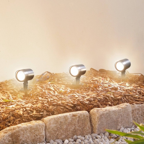 Lindby - Nycta LED Smart Tuinlamp w/Grondpin 3 pcs. Zwart