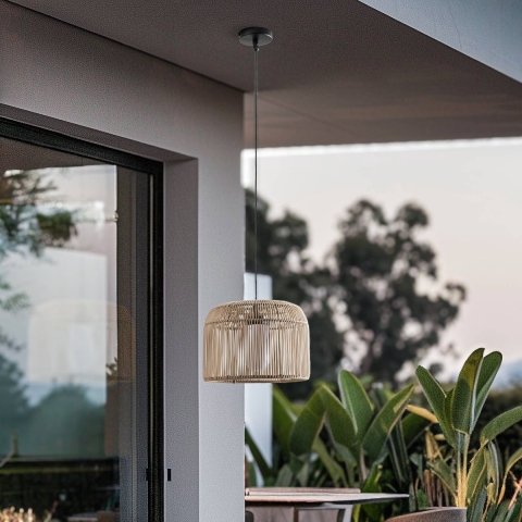 Lucande - Solvindor Buiten Hanglamp IP44 Khaki