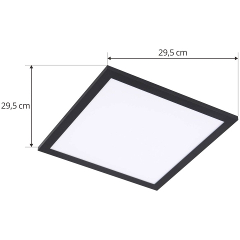 Lindby - Enhife LED Plafondlamp 29,5 cm Zwart