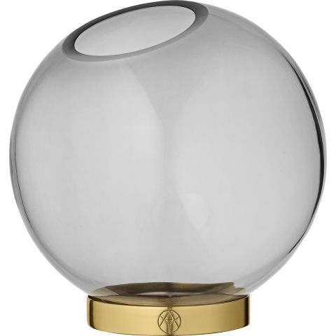 AYTM - Globe Vaas w/Stand Ø17xH17 Black/Gold