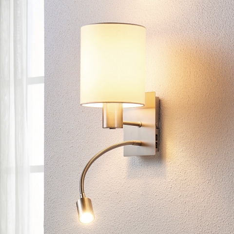 Lindby - Shajan Wandlamp Nickel/White