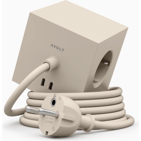 AVOLT - Square 1 w/30W Dual USB-C & Magnetic Basis 3m Nomad Zand