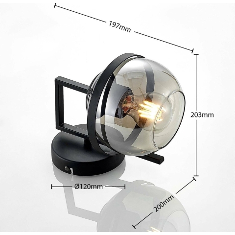 Lindby - Marinka Wandlamp Amber/Black