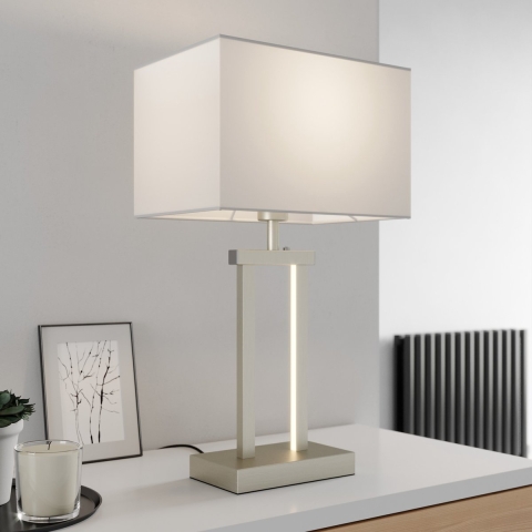 Lindby - Sigurd Tafellamp White/Nickel