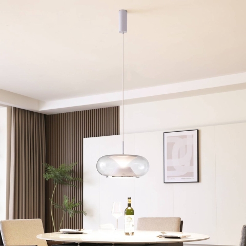 Lucande - Orasa LED Hanglamp Wit/Helder