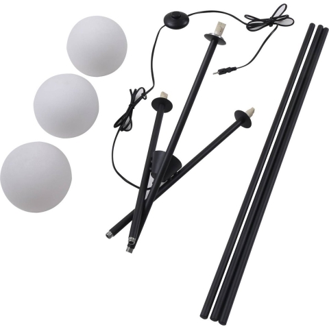 Lucande - Visata Vloerlamp Zwart/Wit