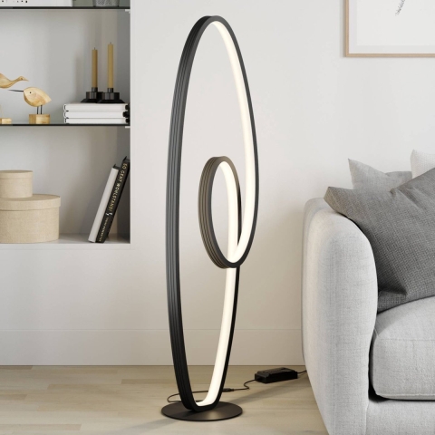 Lucande - Bronwyn LED Vloerlamp Anthracite