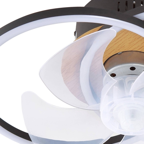 Lindby - Lomana LED Plafondventilator CCT Zwart