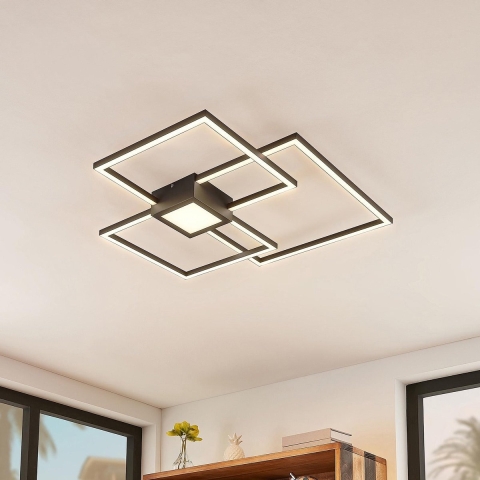 Lindby - Duetto 3 Plafondlamp Anthracite