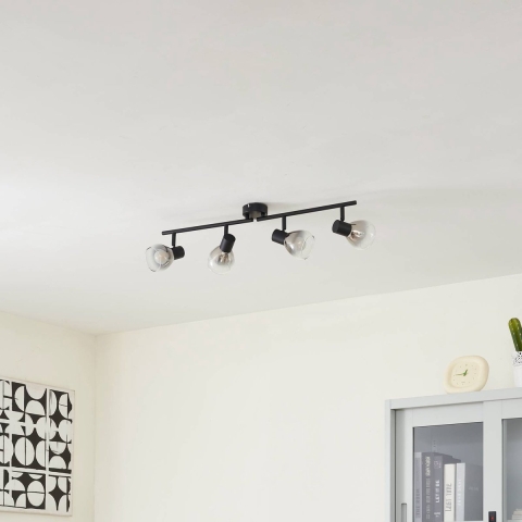 Lindby - Pendura 4 Plafondlamp Zwart