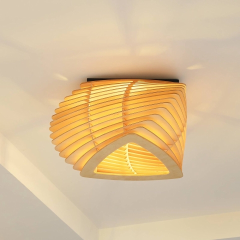 Lindby - Sanza Plafondlamp Hout