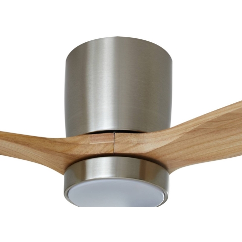 Lucande - Faipari LED Plafondventilator Nikkel/Hout