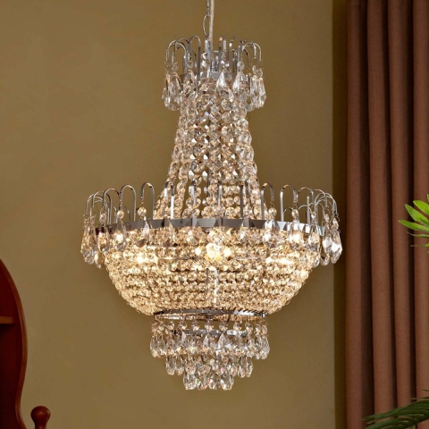 Lindby - Casparia Kroonluchter Clear/Chrome