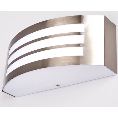 Lindby - Raja Striped Buiten Wandlamp Stainless Steel