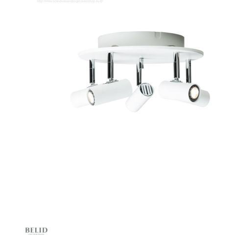 Belid - Cato 5-spot Plafondlamp Mat Wit