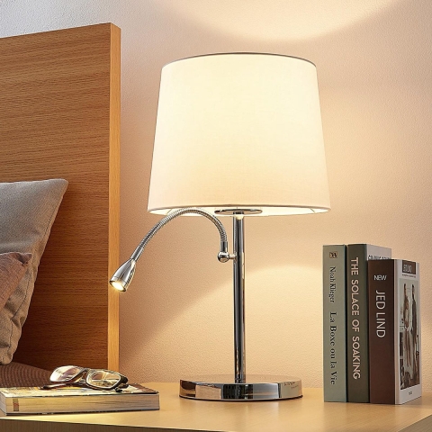 Lindby - Benjiro Tafellamp White/Chrome
