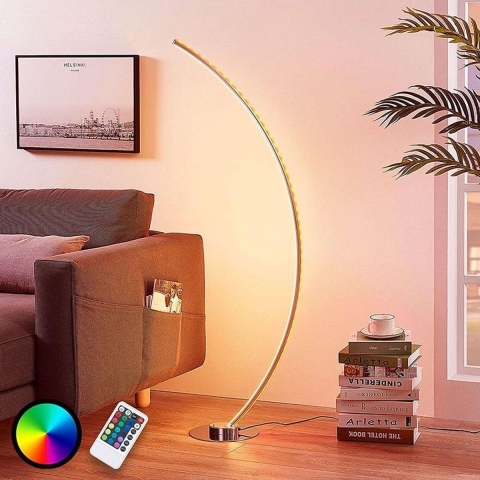 Lindby - Amaro Vloerlamp Chrome/White