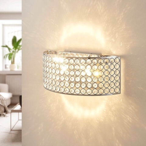 Lucande - Alizee Wandlamp Chrome/Clear