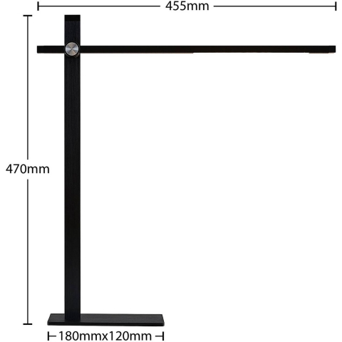 Lucande - Wasko LED Taffellamp Dim. Black