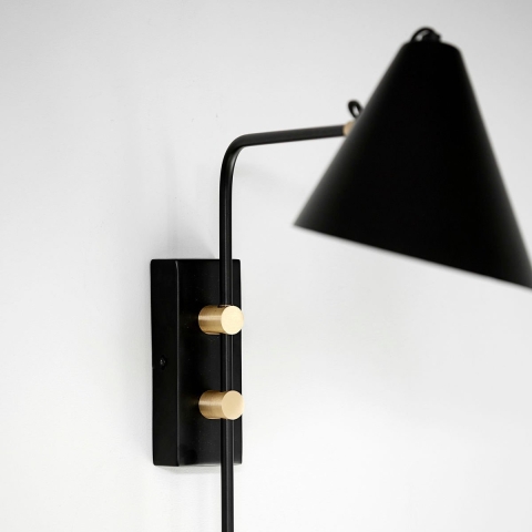 House Doctor - Club Wandlamp 22cm Zwart