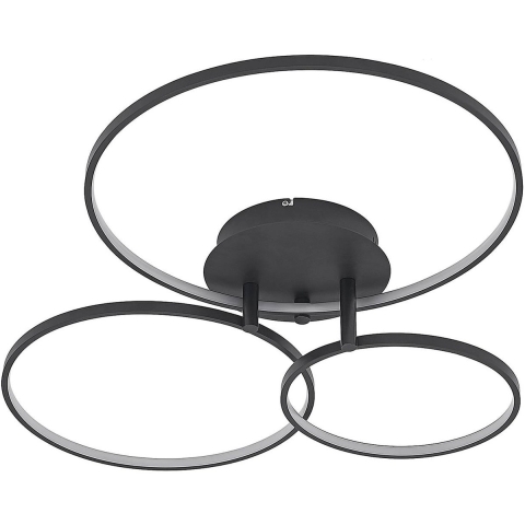 Lindby - Rayk LED Plafondlamp Matt Black