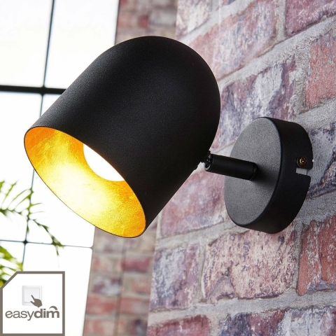 Lindby - Morik LED Wandlamp Black/Gold