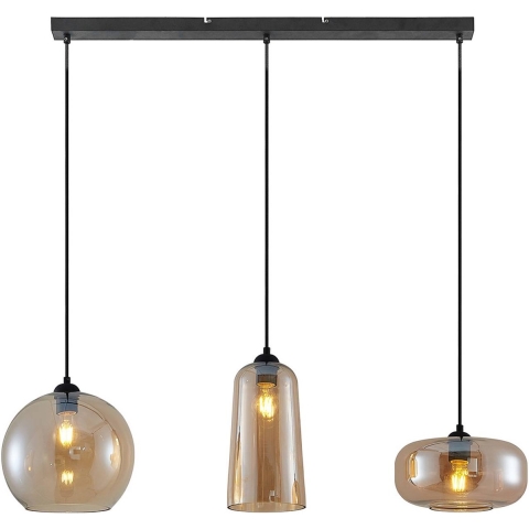 Lucande - Wilja 3 Hanglamp Amber