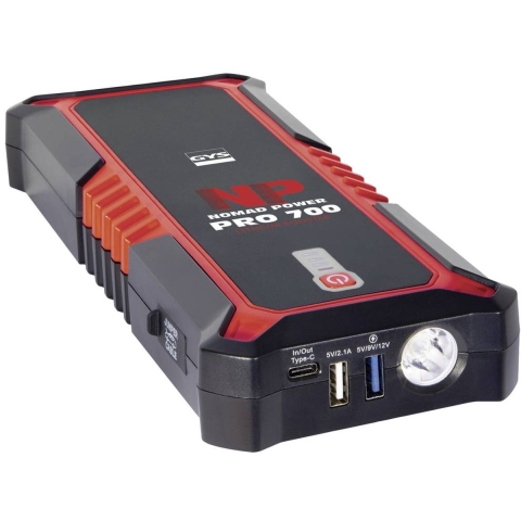 GYS Snelstartsysteem Nomad-Power 700 027510 Starthulpstroom: 600 A 2x USB-contact, Laadtoestandweergave, Werklamp