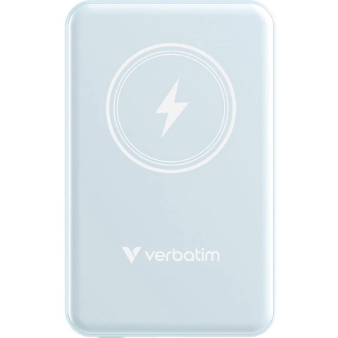 Verbatim Charge n Go Magnetic Wireless Powerbank 5000 mAh Fast Charge, Quick Charge 3.0, USB PD 3.0, Adaptive Fast Charge LiPo USB-C Blauw