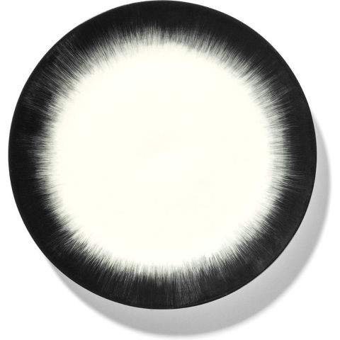 Serax Dé Tableware By Ann Demeulemeester Dinerbord Ø24 Set Van 2 White/Black 4