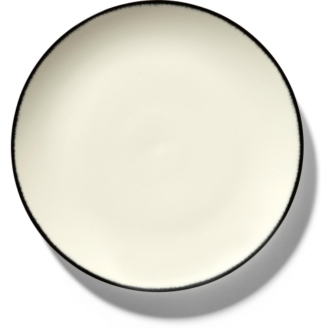 Serax Dé Tableware By Ann Demeulemeester Dinerbord Ø24 Set Van 2 White/Black 1