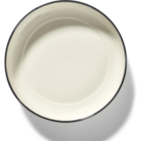 Serax Dé Tableware By Ann Demeulemeester Diep Bord Ø24 Set Van 2 White/Black A