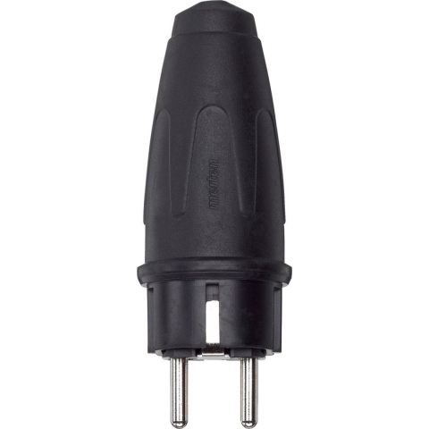 Schneider Electric 123251 Stekker met randaarde Rubber Zwart