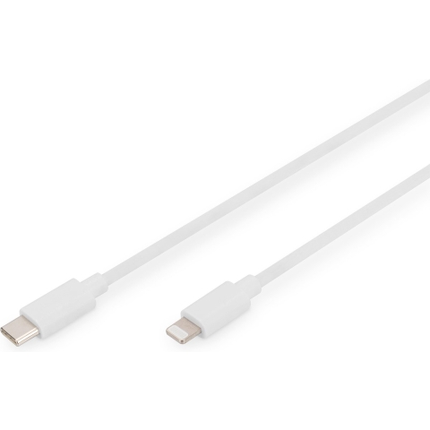 Digitus USB-kabel USB 2.0 USB-C stekker 1.00 m Wit Afgeschermd (dubbel), Met USB, PVC-mantel DB-600109-010-W