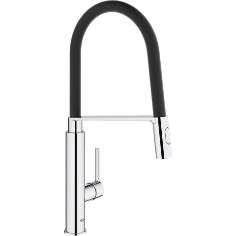 GROHE QuickFix Feel Professional Keukenkraan - Hoge draaibare uitloop - 2 straalopties - Chroom