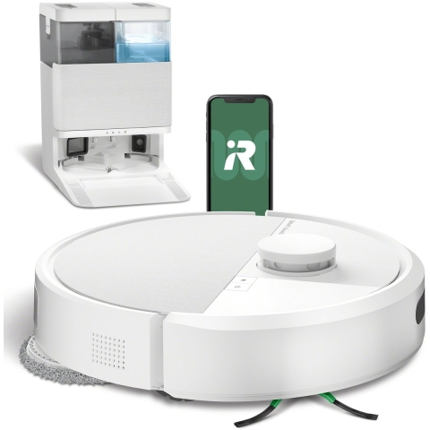 iRobot Roomba Plus 405 Combo Robot + AutoWash - Multifunctionele basis - Wassen en drogen - LiDAR...