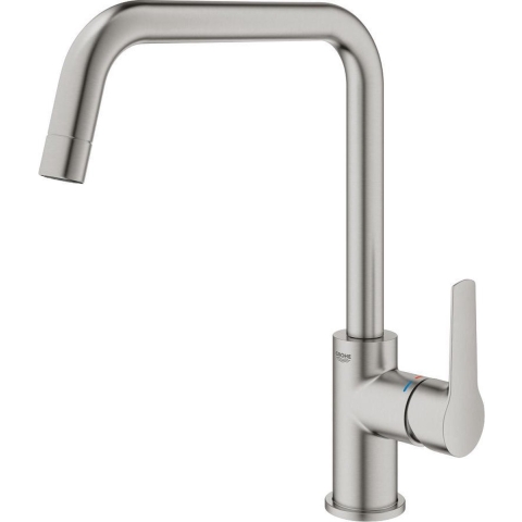 GROHE Start Keukenmengkraan - Hoge uitloop - 150° draaibereik - SuperSteel (RVS look)
